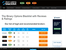 Tablet Screenshot of binaryoptionsblacklist.com